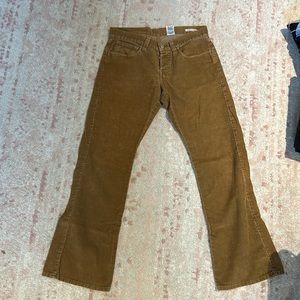 Low rise corduroyed jeans